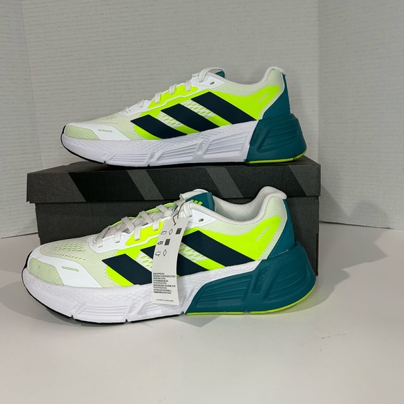 adidas Other - Adidas Men's Questar 2, Size 9.5 & Color: White/Arctic Night/Lucid Lemon